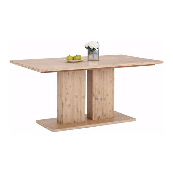 Brązowy stół z litego drewna akacjowego Støraa Yen, 90x160 cm