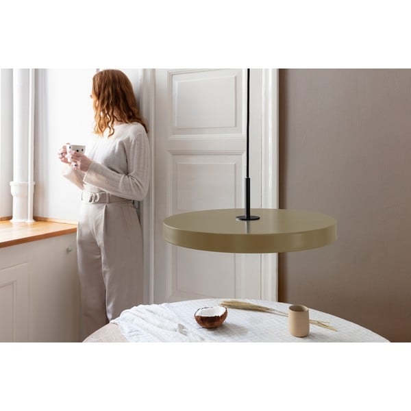 Jasnobrązowa lampa wisząca LED z metalowym kloszem ø 43 cm Asteria Medium – UMAGE-image-4