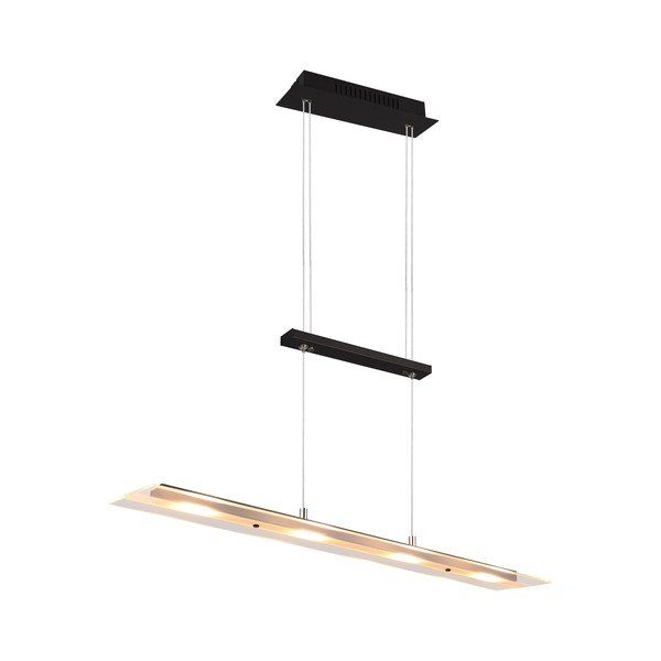 Czarna lampa wisząca LED ze szklanym kloszem Milos – Trio-image-3