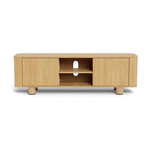 Szafka pod TV w dekorze dębu w naturalnym kolorze 160x50x40 cm Atmore – Actona-image-3
