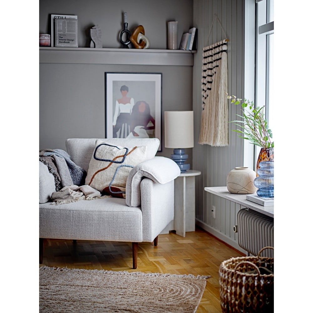 Niebieska lampa stołowa z tekstylnym kloszem (wysokość 51 cm) Fabiola – Bloomingville (zdjęcie 4)
