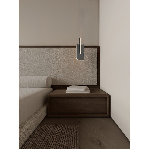 Jasnoszara metalowa lampa wisząca LED ze ściemniaczem Totem – Nova Luce-image-1
