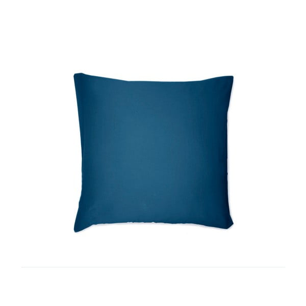 Ciemnoniebieska poszewka na poduszkę z satyny bawełnianej L'Officiel Interiirs, 60x60 cm