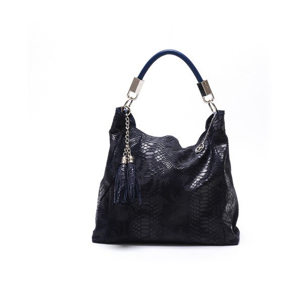 Skórzana torebka Classic 889 Blu Scuro