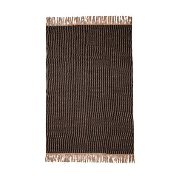 Brązowy dywan Bloomingville Fringe, 140x200 cm