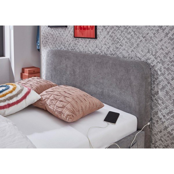 Szare łóżko dziecięce bez stelaża 140x200 cm Cosy – Meise Möbel-image-1