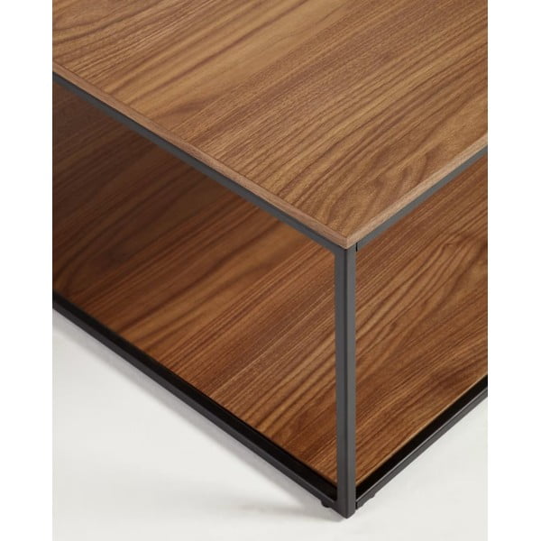 Brązowy stolik z blatem w dekorze orzecha 80x80 cm Yona − Kave Home-image-4