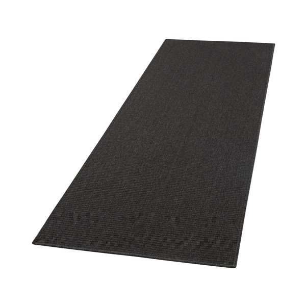 Czarny chodnik odpowiedni na zewnątrz BT Carpet Sisal, 80x500 cm-image-3