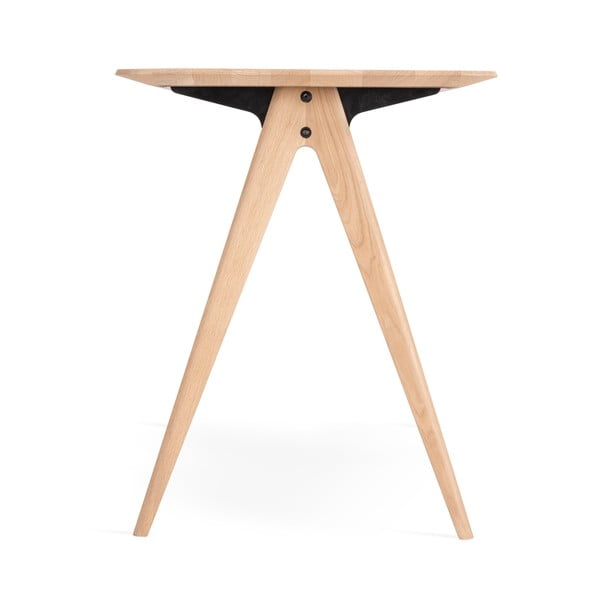 Biurko z litego drewna dębowego 60x120 cm Ava – Gazzda-image-4