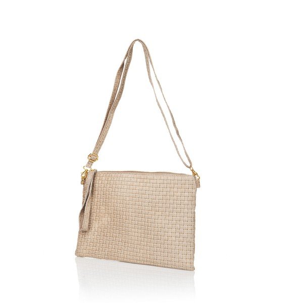 Beżowa torebka skórzana Markese Hurton-image-1