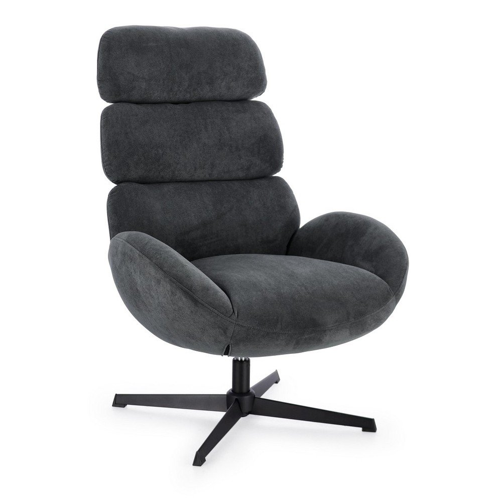 Czarny obrotowy fotel Violante – Bizzotto