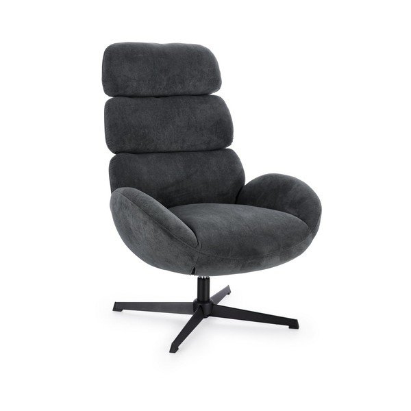 Czarny obrotowy fotel Violante – Bizzotto
