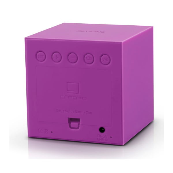 Fioletowy budzik LED Gingko Gravitry Cube-image-2