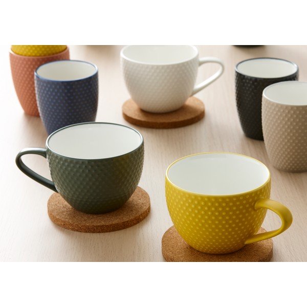 Zielony kubek porcelanowy ze spodkiem 350 ml Abode – Ladelle-image-1