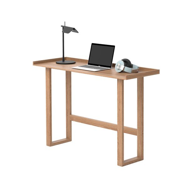 Biurko z litego drewna dębowego Wireworks Slim-image-2