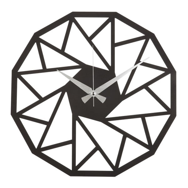 Metalowy zegar ścienny Geometry, ø 50 cm