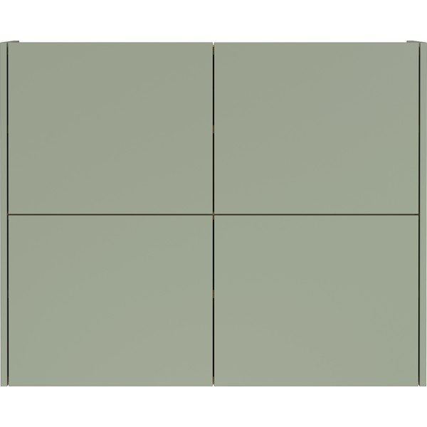 Szarozielona szafka z matowym wykończeniem wisząca 97x79x27 cm Binetto – Germania-image-2