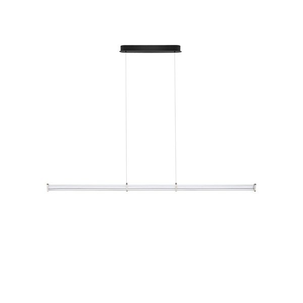 Metalowa lampa wisząca LED ze ściemniaczem w kolorze matowej czerni/w kolorze matowego srebra z kloszem ze szkła akrylowego Pheme – Nova Luce