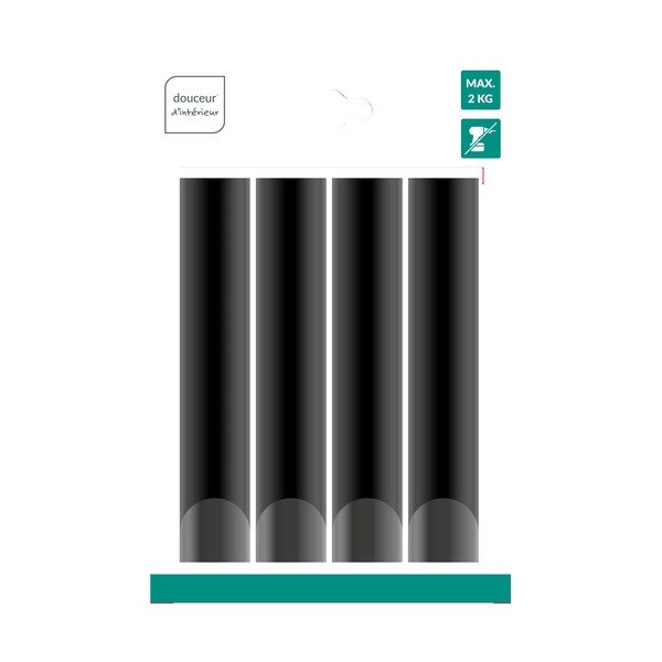 Wiszące metalowe haczyki w kolorze matowej czerni zestaw 4 szt. Fixeo – douceur d'intérieur-image-1