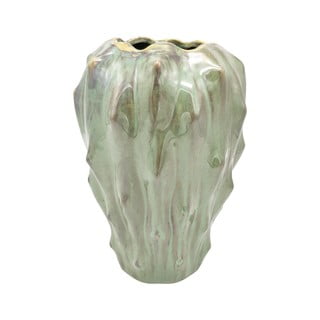 Zielony wazon ceramiczny PT LIVING Flora, wys. 23,5 cm