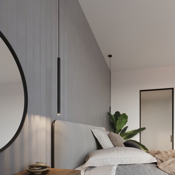 Czarna lampa wisząca Sollux Fideus Single-image-1