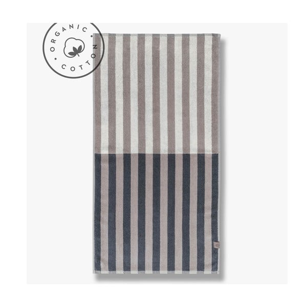Niebiesko-szary ręcznik kąpielowy z bawełny organicznej 70x133 cm Disorder – Mette Ditmer Denmark
