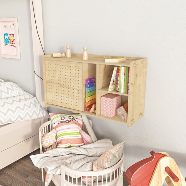 Regał ścienny w dekorze dębu 65x30 cm Sima – Kalune Design-image-2