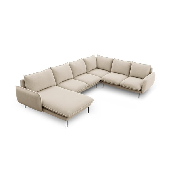 Beżowa sofa w kształcie litery U Cosmopolitan Design Vienna, prawostronna-image-2