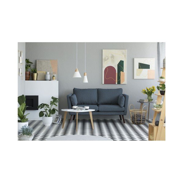 Granatowa sofa 2-osobowa Mazzini Sofas Elena-image-2