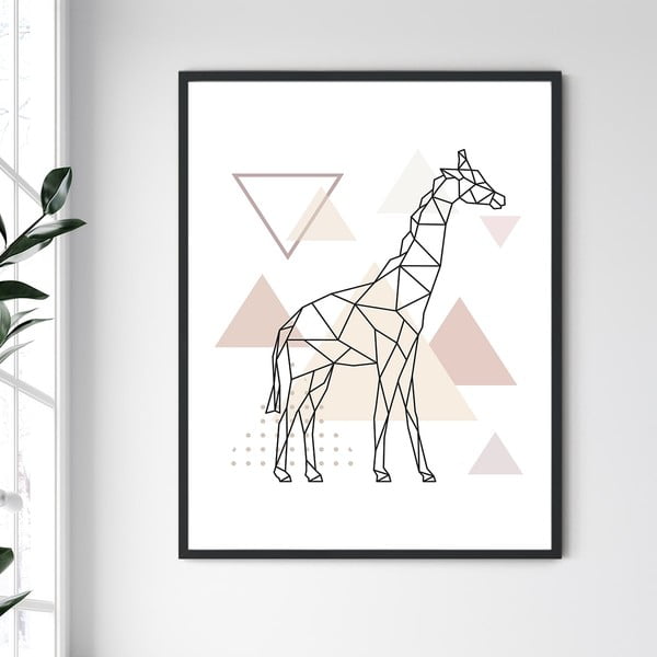 Obraz w ramie North Carolina Frame Giraffe II, 30x40 cm