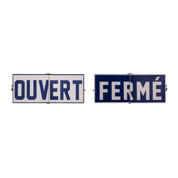 Emaliowana tabliczka Antic Line Ouvert Fermé
