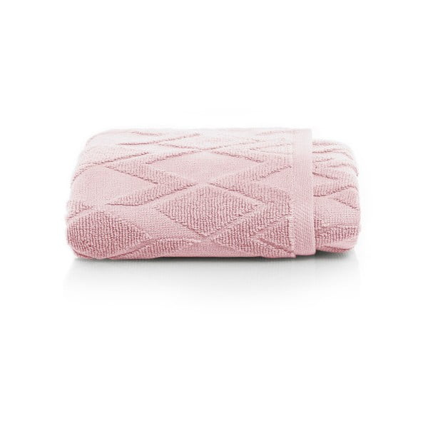 Jasnoróżowy ręcznik bawełniany Maison Carezza Toscana, 50x70 cm