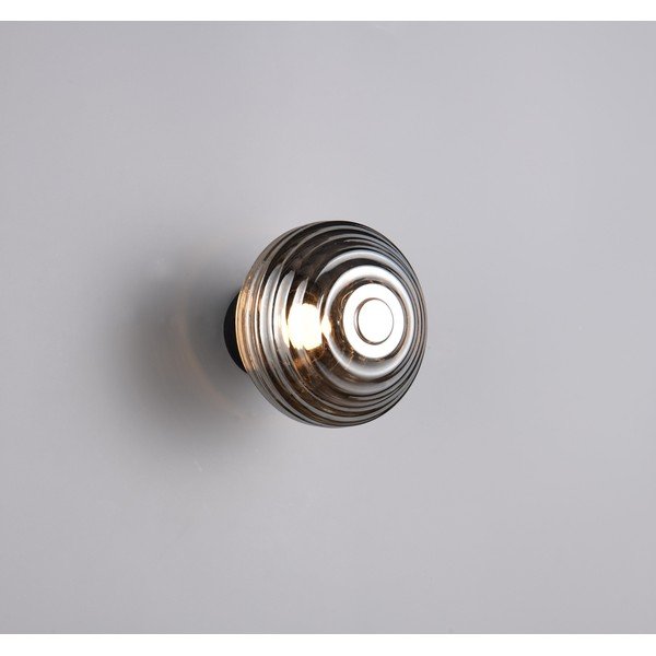 Ciemnoszary szklany kinkiet LED na USB ø 15,5 cm Earl – Reality-image-1