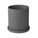 Ciemnoszara porcelanowa doniczka Blomus Nona