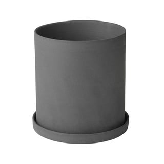 Ciemnoszara porcelanowa doniczka Blomus Nona