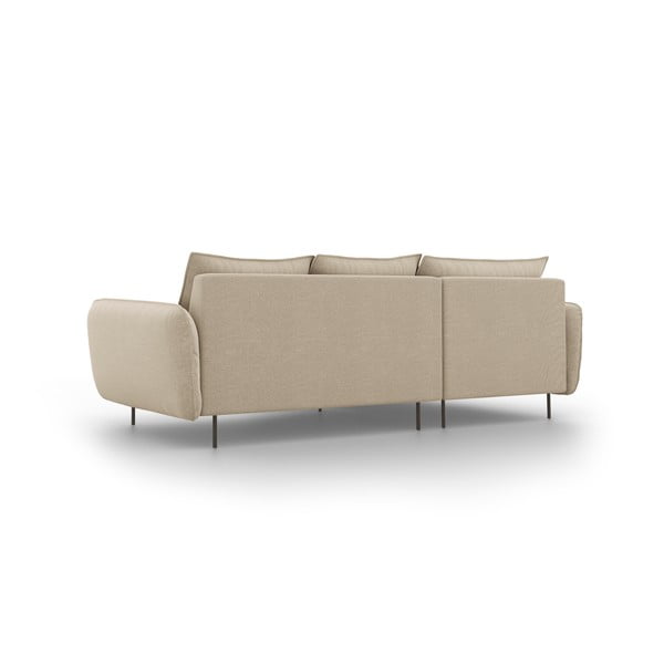 Beżowa sofa narożna Cosmopolitan Design Vienna, lewostronna-image-3