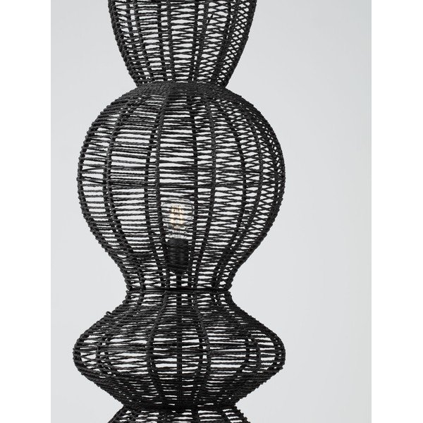 Lampa stojąca z liny w kolorze matowej czerni (wysokość 136 cm) Breena – Nova Luce-image-2