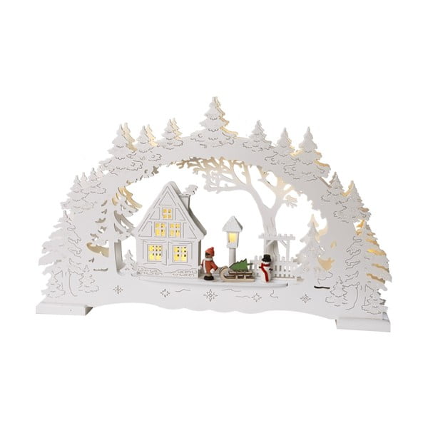 Biała dekoracja świetlna LED Star Trading Ulm, wys. 27 cm