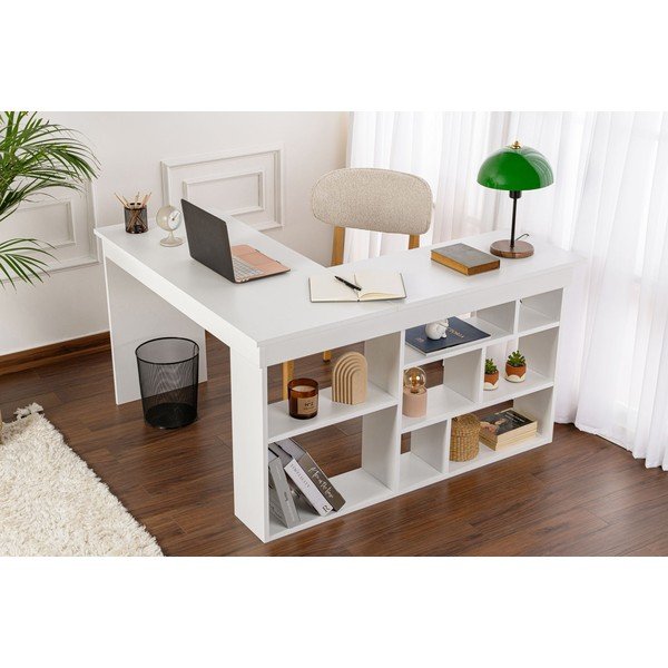 Biurko z matowym wykończeniem 120x130 cm Vesper – Kalune Design-image-1