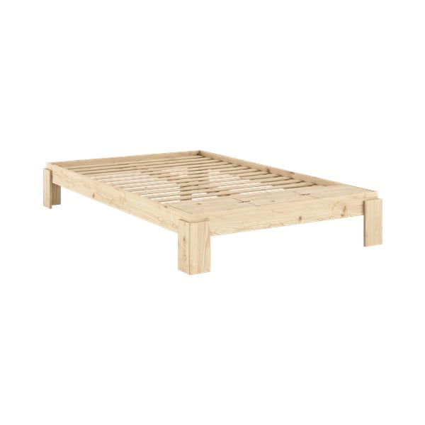 Łóżko dwuosobowe z litego drewna sosnowego ze stelażem 140x200 cm w naturalnym kolorze Layers – Karup Design