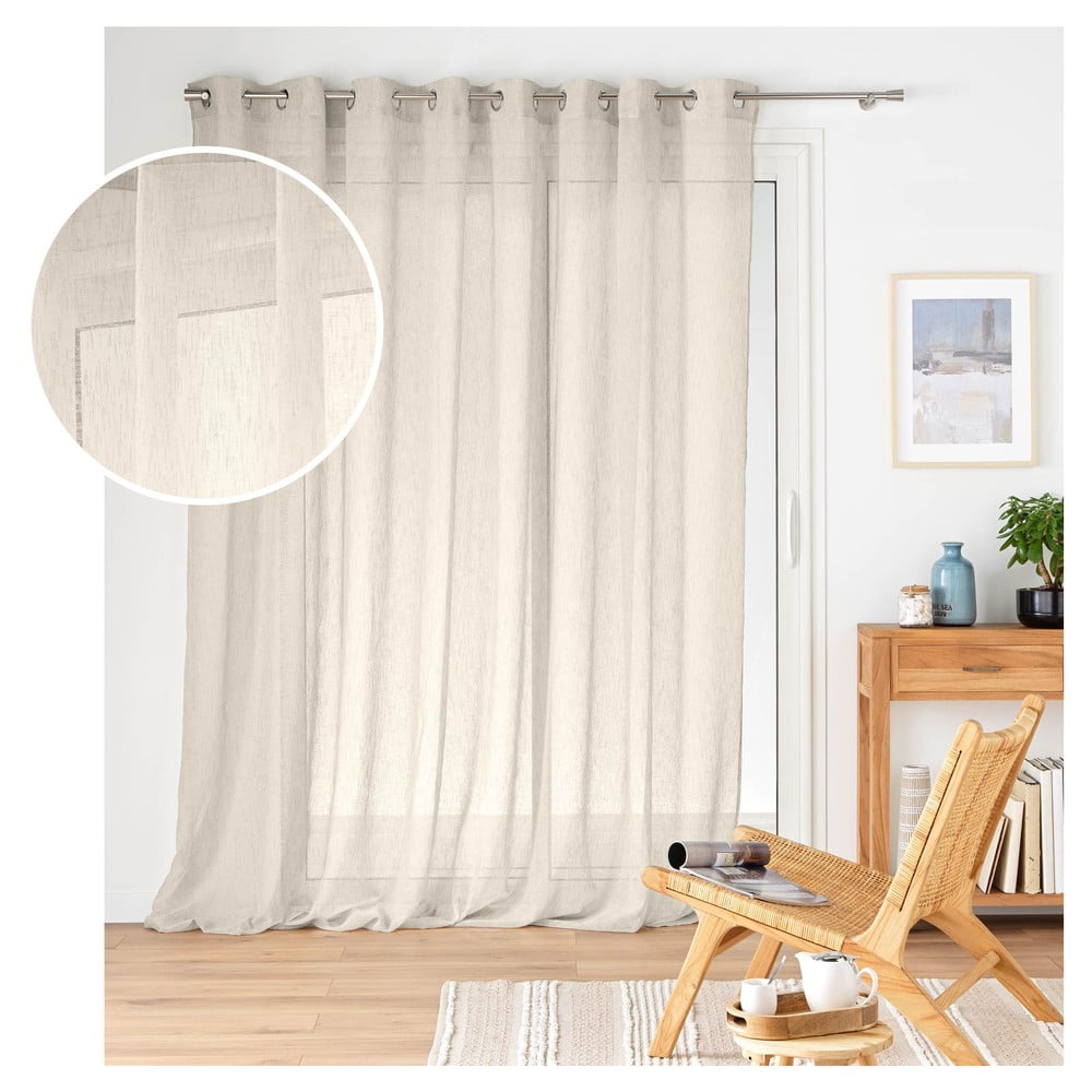 Firanka w naturalnym kolorze 300x240 cm Carlin – douceur d'intérieur (zdjęcie 4)
