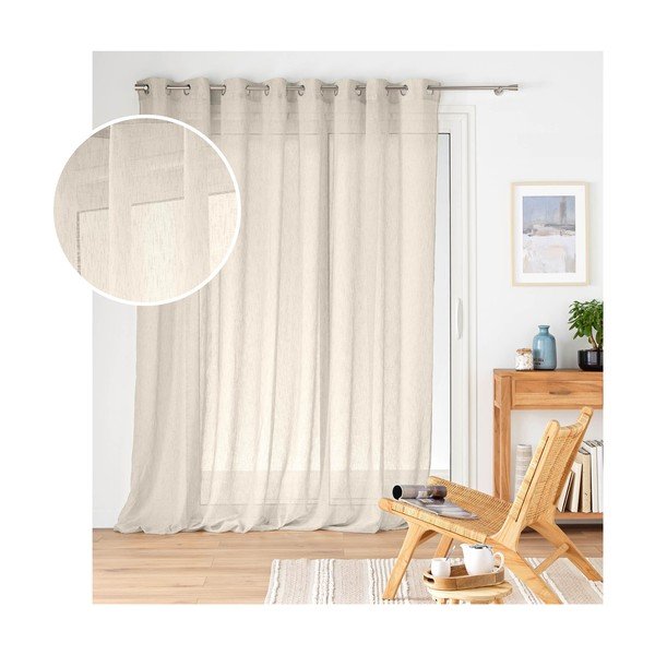 Firanka w naturalnym kolorze 300x240 cm Carlin – douceur d'intérieur-image-3
