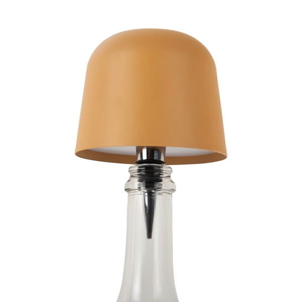 Lampa stołowa LED na butelkę w kolorze ochry z metalowym kloszem (wysokość 13 cm) Cone Hat LED – Leitmotiv