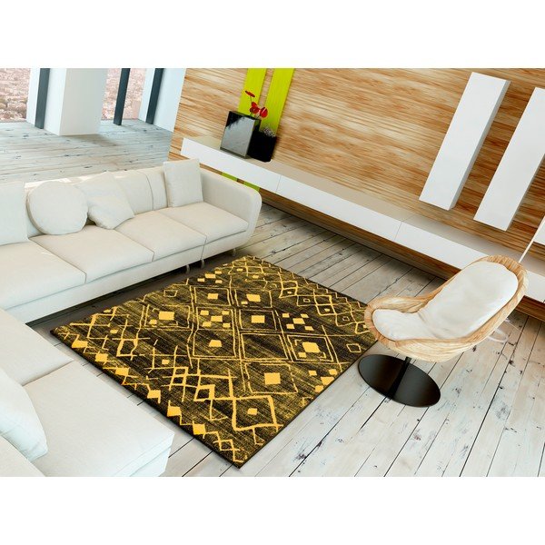 Żółty dywan Universal Neon Shine, 80x150 cm-image-1