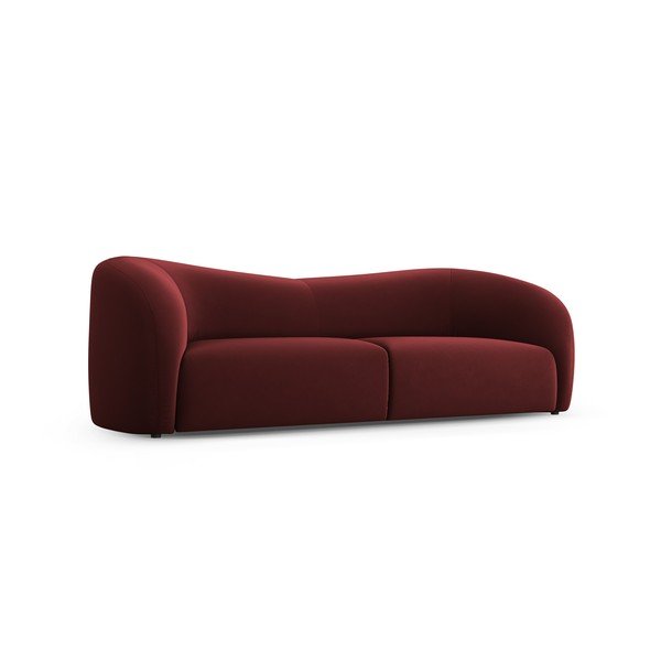 Bordowa aksamitna sofa 237 cm Santi – Interieurs 86-image-2