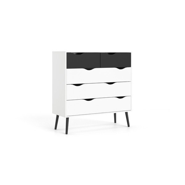 Czarno-biała komoda Tvilum Oslo, 99 x 101 cm-image-2