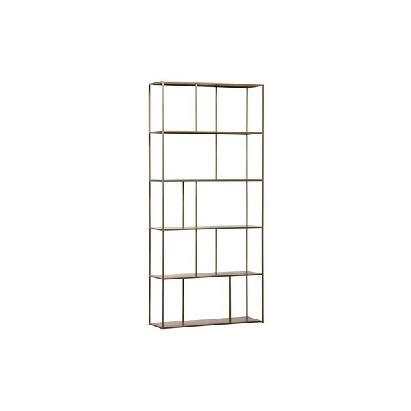 Metalowy regał w kolorze złota 90x196 cm Valued – BePureHome-image-2