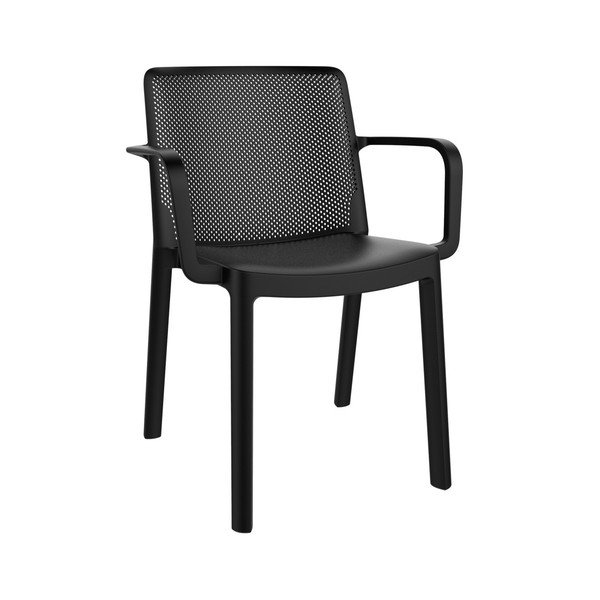 Zestaw 4 czarnych foteli ogrodowych Resol Fresh-image-1
