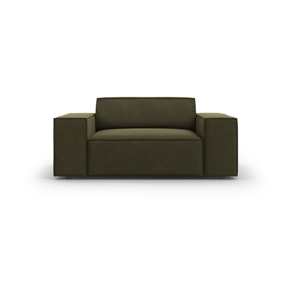 Zielony aksamitny fotel Jodie – Micadoni Home-image-3