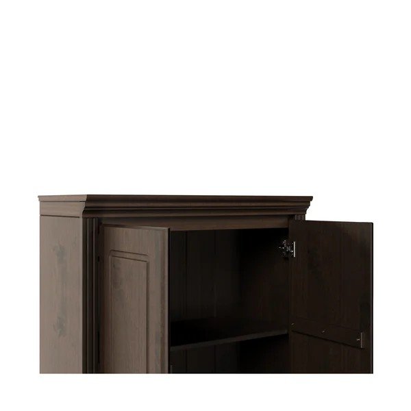 Ciemnobrązowa szafka z litego drewna sosnowego 74x223x37 cm Anita – Støraa-image-3